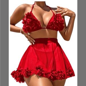 Red 3-piece Bikini Set🌹